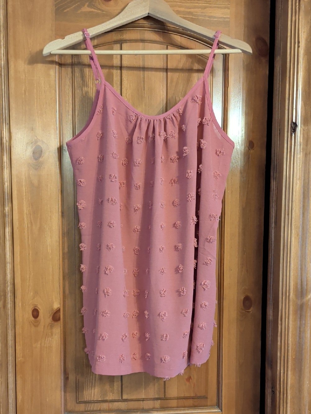 Pink Textured Tank Top